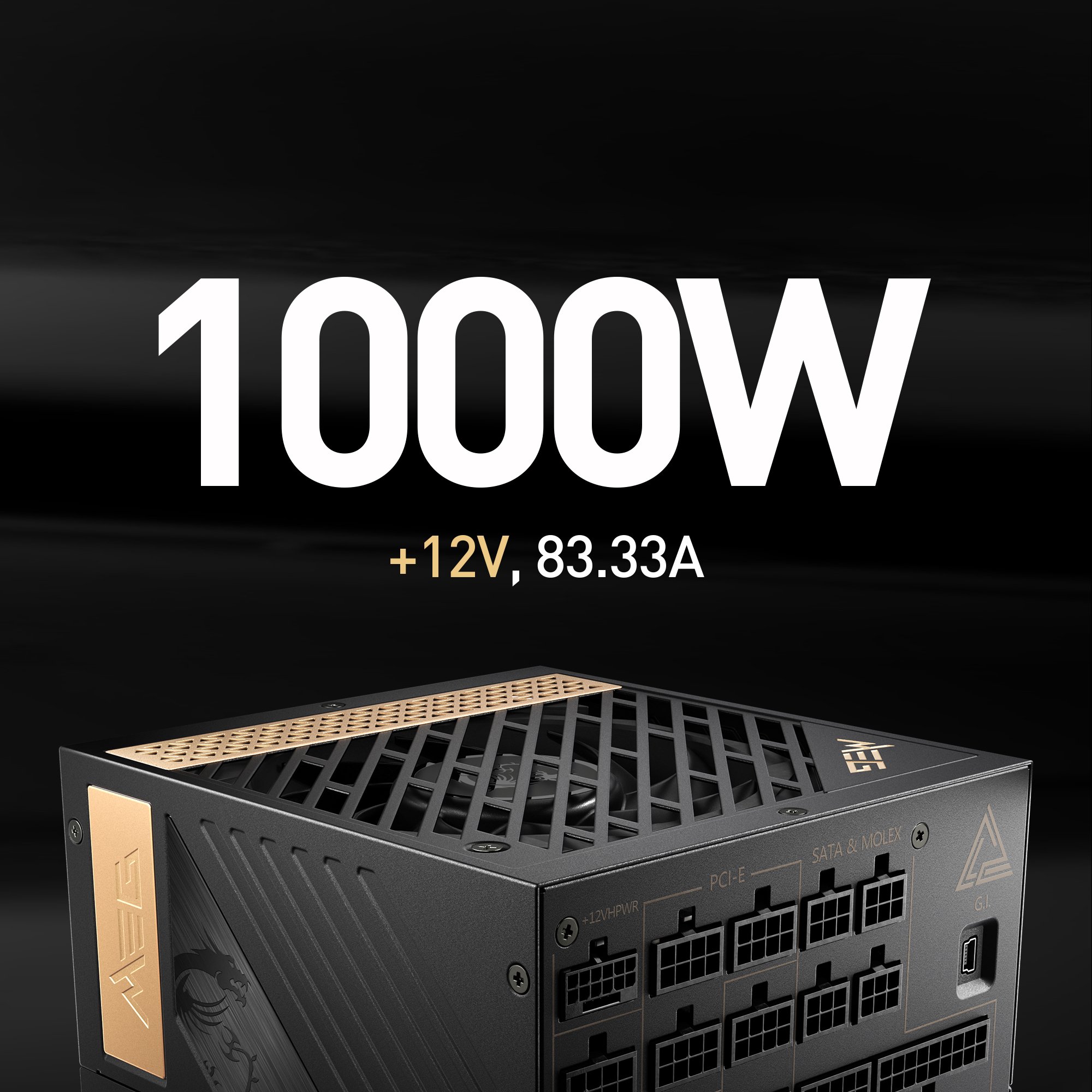 The MEG Ai1000P PCIE5 power supply